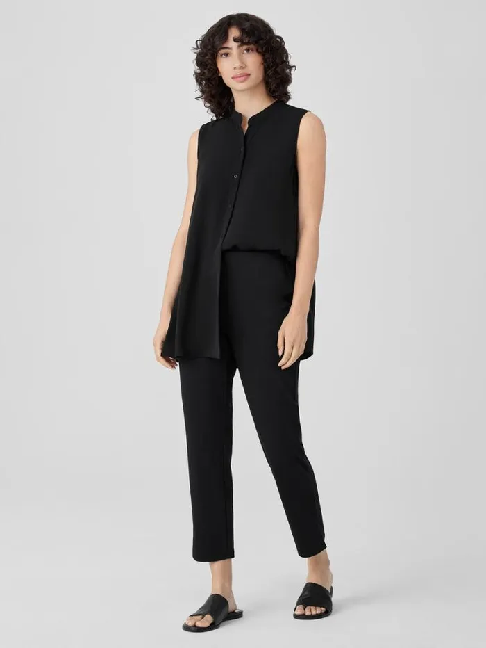 Eileen Fisher Petite Cotton Blend Ponte Pant With Slits Black 8211 Shop