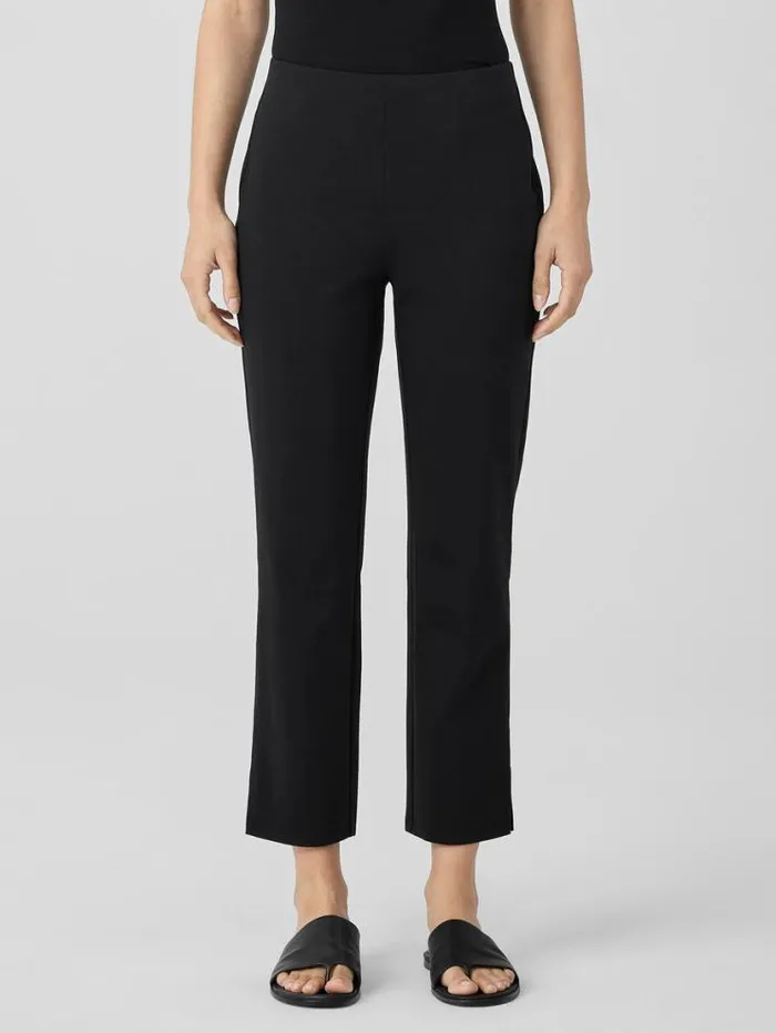 Eileen Fisher Petite Cotton Blend Ponte Pant With Slits Black 8211 Shop