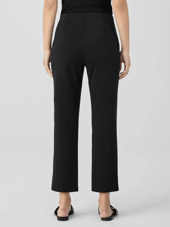 Eileen Fisher Petite Cotton Blend Ponte Pant With Slits Black 8211 Shop