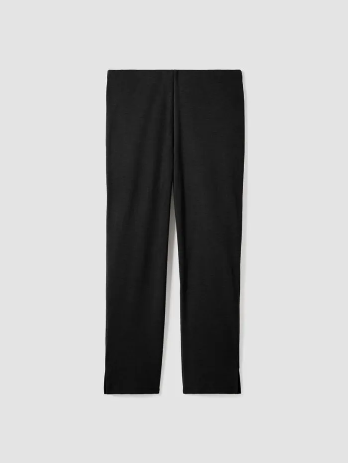 Eileen Fisher Petite Cotton Blend Ponte Pant With Slits Black 8211 Shop