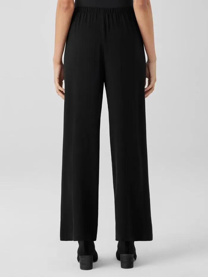 Eileen Fisher Petite Silk Georgette Crepe Straight Pant Black 8211 Shop