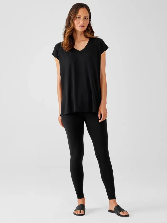 Eileen Fisher Petite Stretch Jersey Knit Leggings Black 8211 Shop