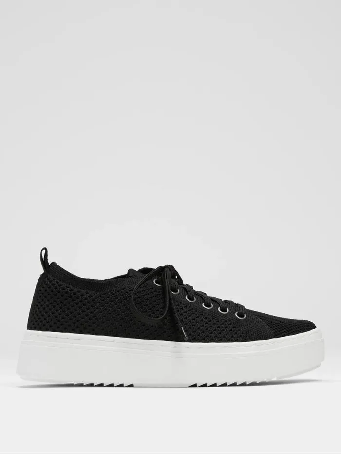 Eileen Fisher Shoes Peris Recycled Stretch Knit Wedge Sneaker Black 8211 Shop