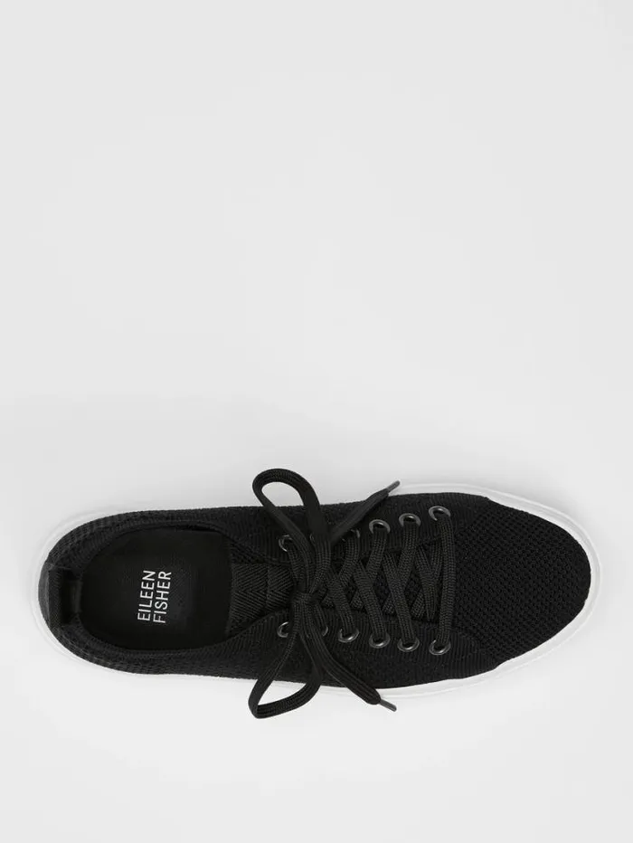 Eileen Fisher Shoes Peris Recycled Stretch Knit Wedge Sneaker Black 8211 Shop