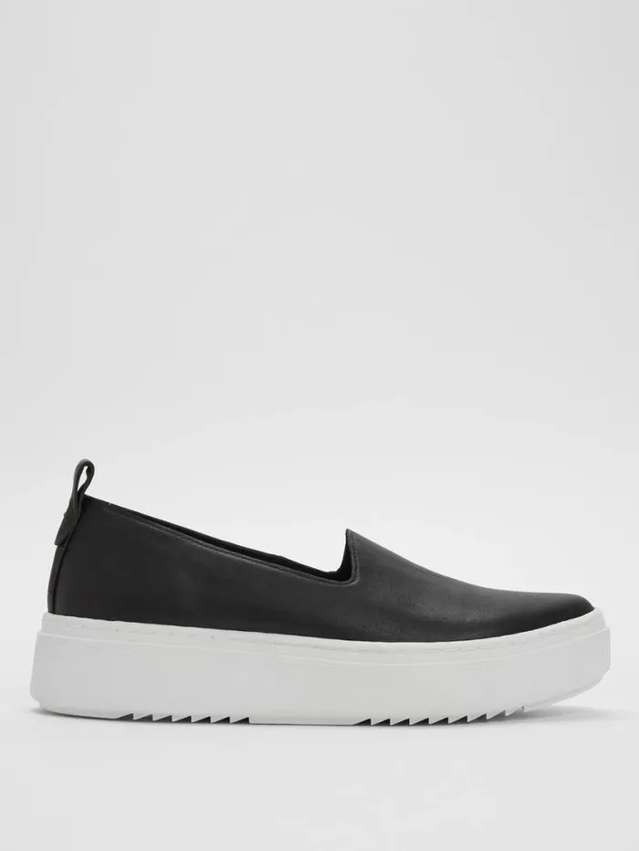 Eileen Fisher Shoes Prosper Platform Sneaker In Leather Black 8211 Shop