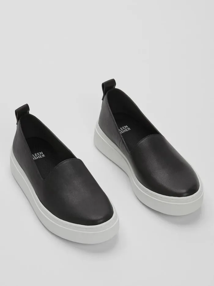 Eileen Fisher Shoes Prosper Platform Sneaker In Leather Black 8211 Shop