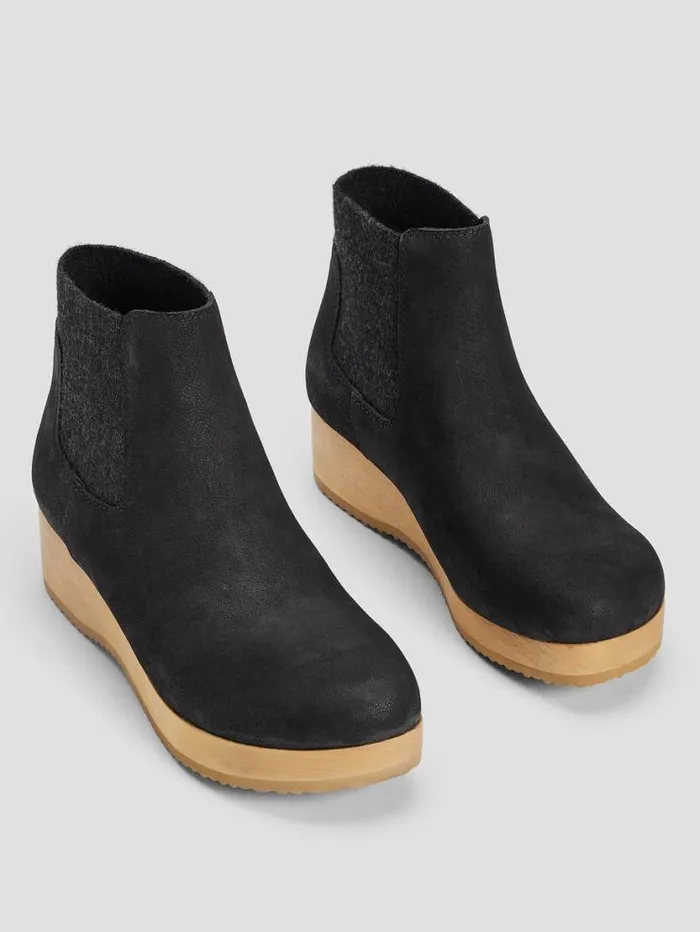 Eileen Fisher Shoes Words Oiled Nubuck Clog Bootie Black 8211 Shop