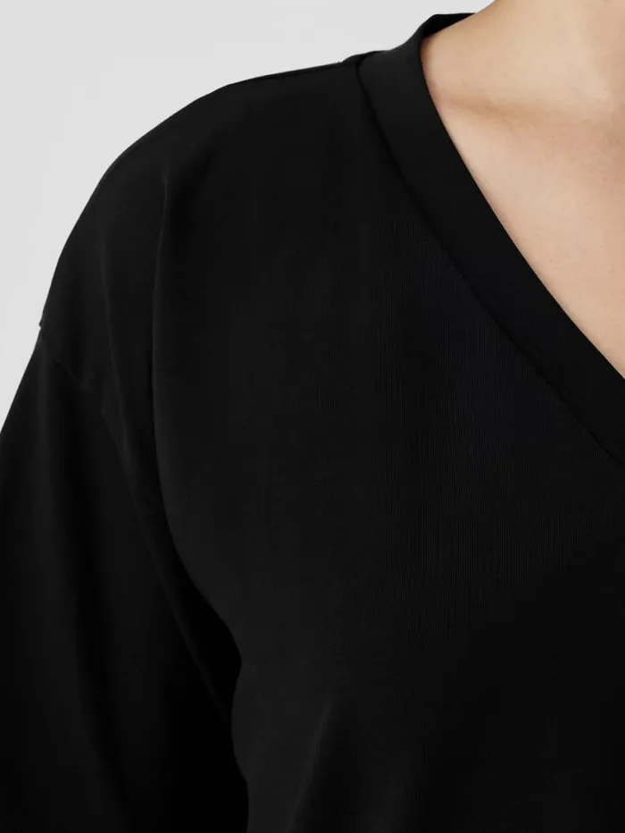 Eileen Fisher Tops and Tees Pima Cotton Stretch Jersey VNeck Tee Black 8211 Shop