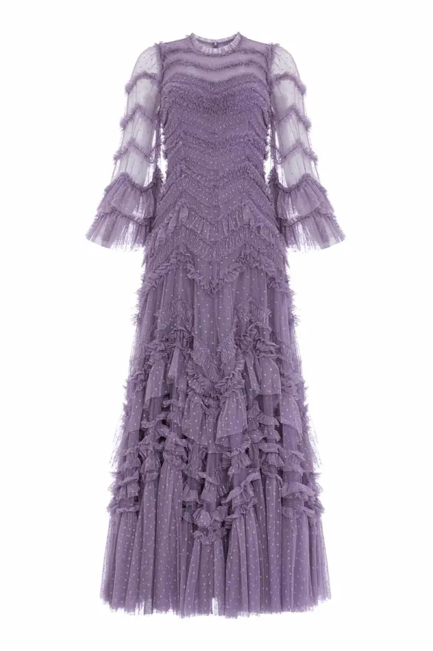 Elia Long Sleeve Gown Purple Women Needle and Thread Dresses