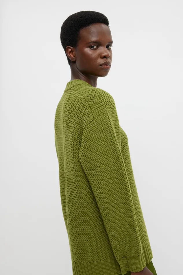 Emilia Wickstead Combey Knit In Green Cashfeel Women Knitwear Emilia Wickstead Combey Knit In Green Cashfeel Women Knitwear