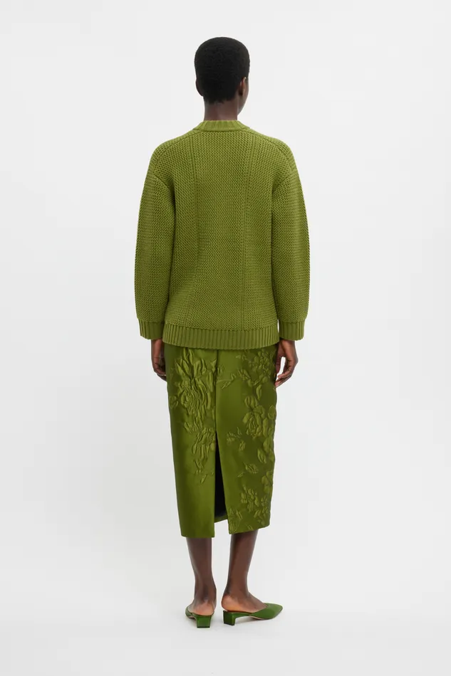 Emilia Wickstead Combey Knit In Green Cashfeel Women Knitwear Emilia Wickstead Combey Knit In Green Cashfeel Women Knitwear