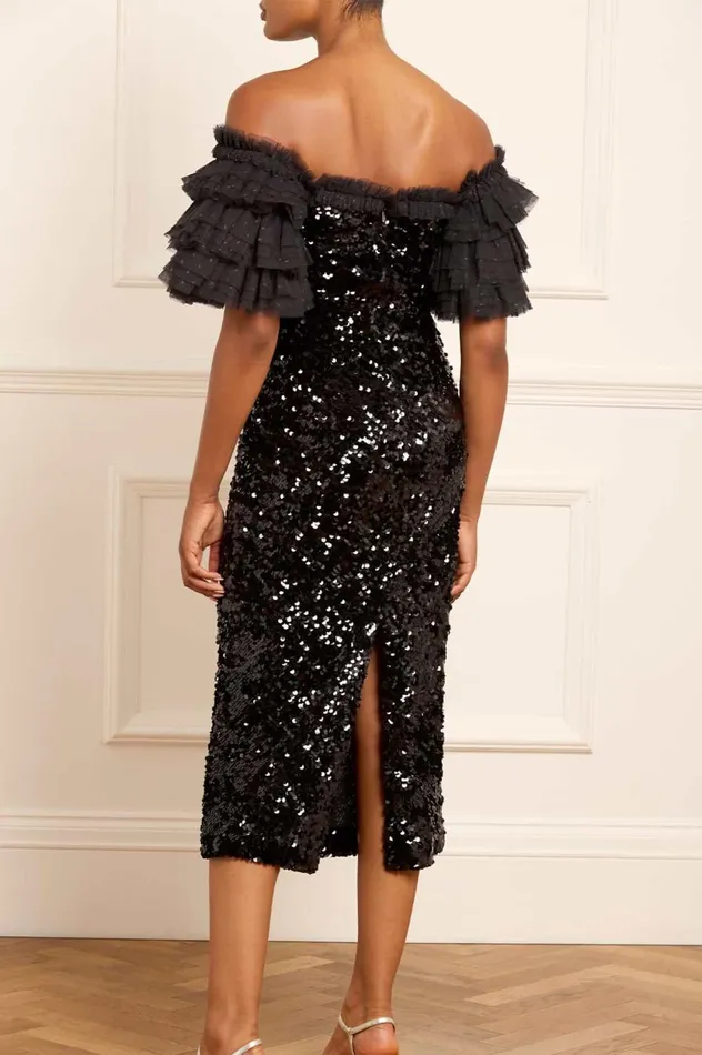 Essie OffShoulder Ballerina Dress Black Women Needle and Thread Dresses