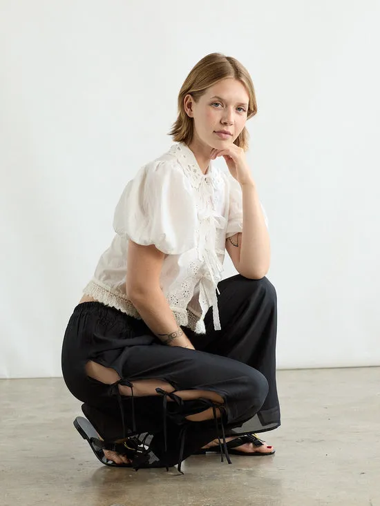 Evelyn Tie Pant Black Organza Women Bottoms Lisa Says Gah Evelyn Tie Pant Black Organza Women Bottoms Lisa Says Gah