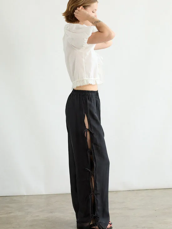 Evelyn Tie Pant Black Organza Women Bottoms Lisa Says Gah Evelyn Tie Pant Black Organza Women Bottoms Lisa Says Gah