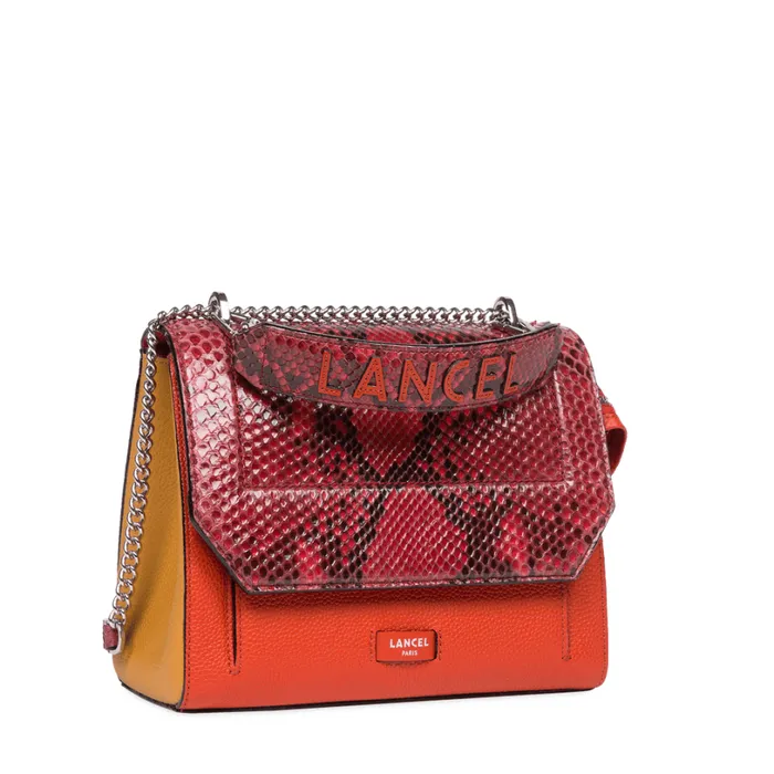 Flap Bag With Handle Multico Carmine Women Lancel Shoulder Bags Flap Bag With Handle Multico Carmine Women Lancel Shoulder Bags