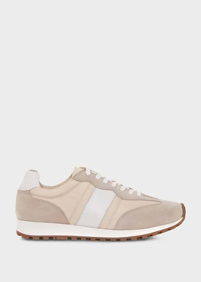 Flats Women HOBBS Ellis Leather Trainers Beige