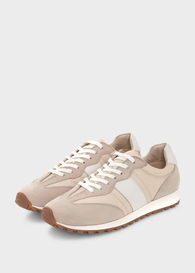 Flats Women HOBBS Ellis Leather Trainers Beige