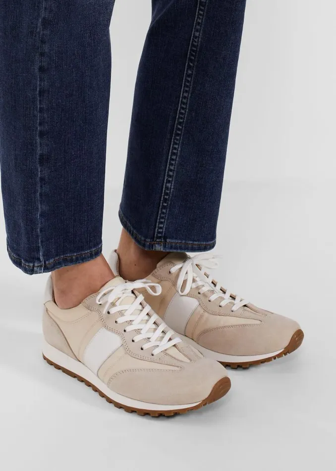Flats Women HOBBS Ellis Leather Trainers Beige