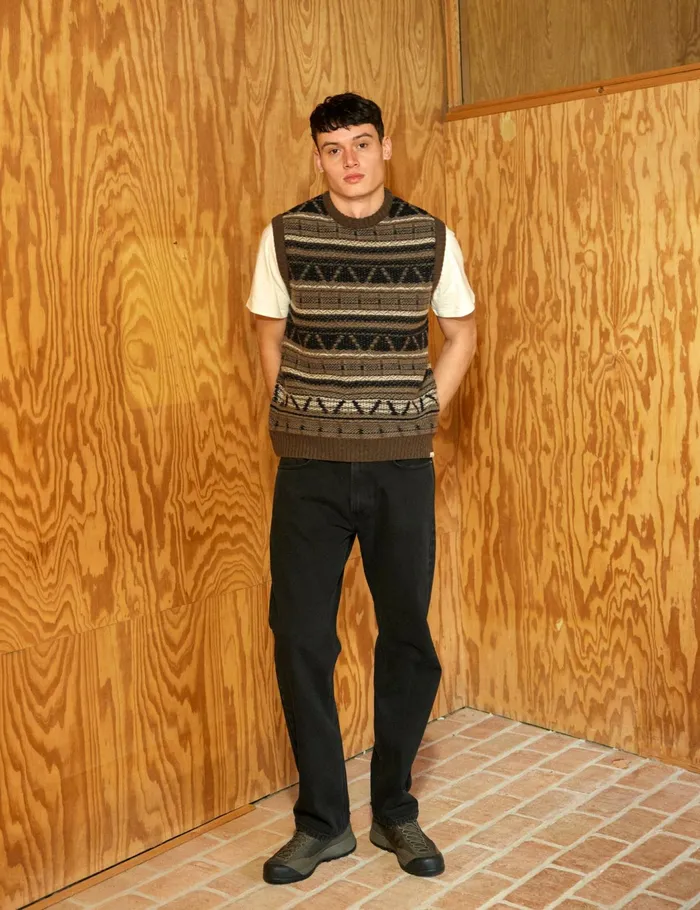Fort Knitwear CONE JACQUARD VEST Navy 8211 Men Fort Knitwear CONE JACQUARD VEST Navy 8211 Men