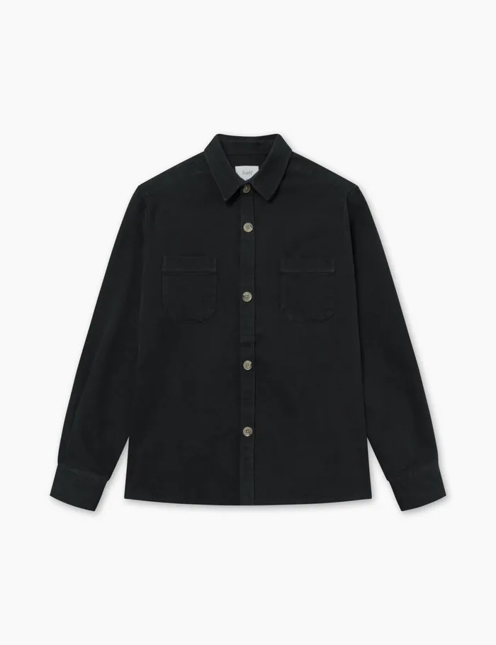 Fort Overshirts FELLOW TWILL SHIRT Washed Black 8211 Men