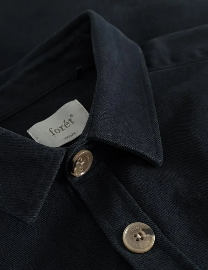 Fort Overshirts FELLOW TWILL SHIRT Washed Black 8211 Men Fort Overshirts FELLOW TWILL SHIRT Washed Black 8211 Men