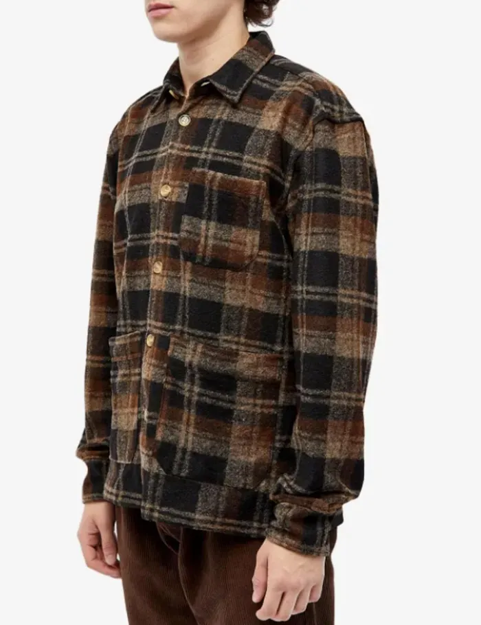 Fort Overshirts IVY WOOL OVERSHIRT Brown Check 8211 Men Fort Overshirts IVY WOOL OVERSHIRT Brown Check 8211 Men