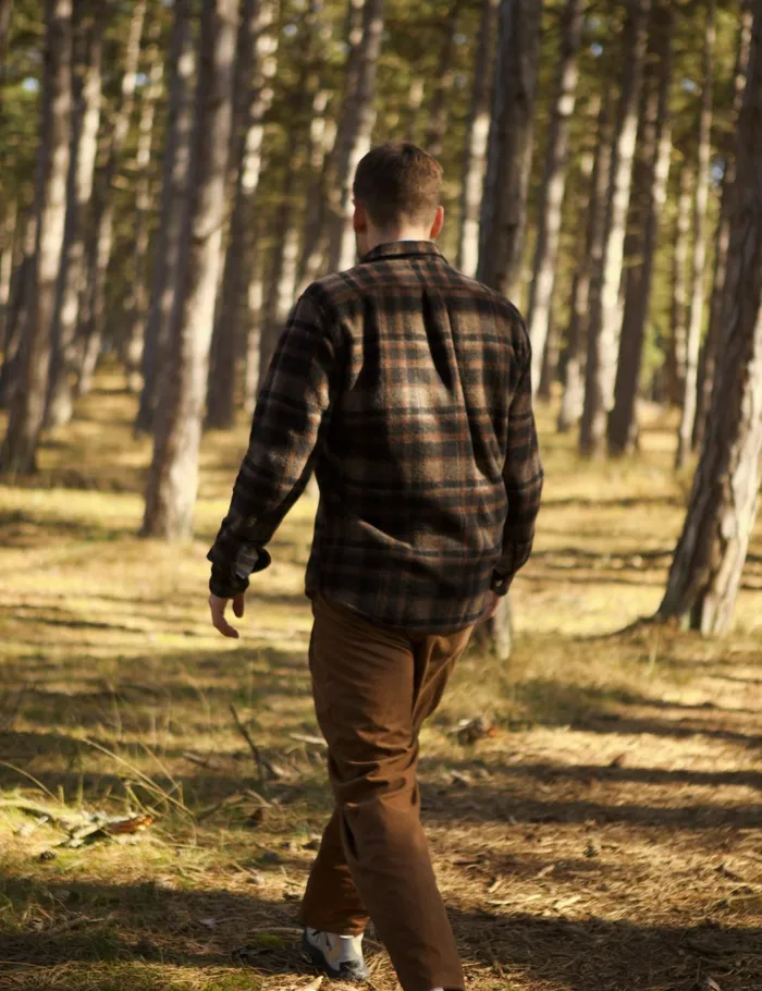 Fort Overshirts IVY WOOL OVERSHIRT Brown Check 8211 Men Fort Overshirts IVY WOOL OVERSHIRT Brown Check 8211 Men