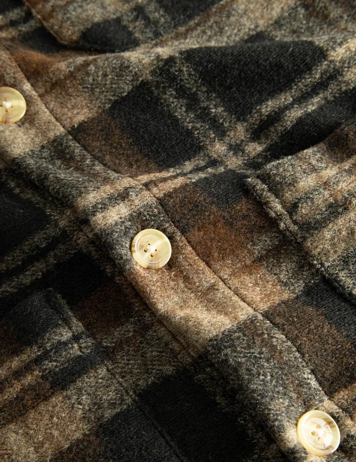 Fort Overshirts IVY WOOL OVERSHIRT Brown Check 8211 Men Fort Overshirts IVY WOOL OVERSHIRT Brown Check 8211 Men
