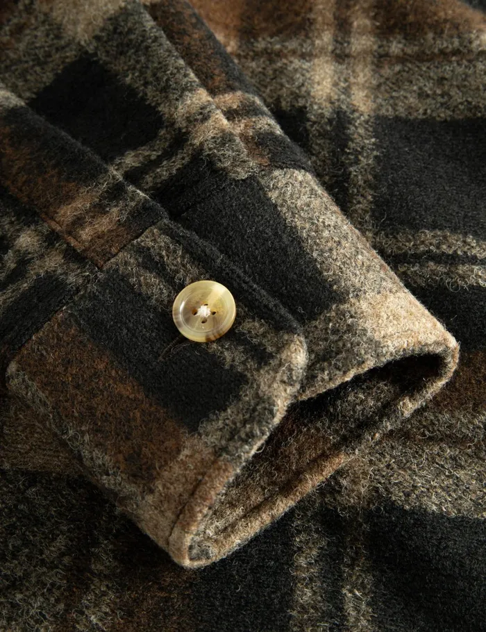 Fort Overshirts IVY WOOL OVERSHIRT Brown Check 8211 Men Fort Overshirts IVY WOOL OVERSHIRT Brown Check 8211 Men
