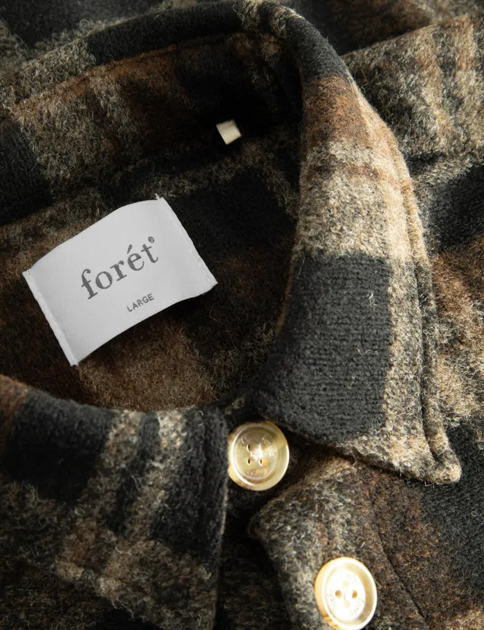 Fort Overshirts IVY WOOL OVERSHIRT Brown Check 8211 Men Fort Overshirts IVY WOOL OVERSHIRT Brown Check 8211 Men