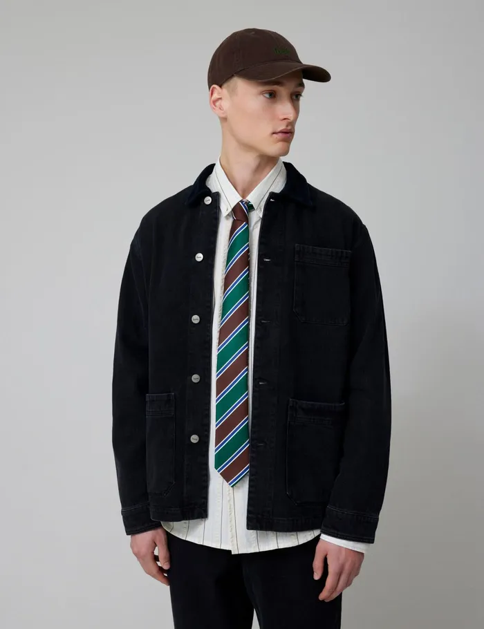 Fort Shirts ROWAN OVERSHIRT Washed Black Denim 8211 Men Fort Shirts ROWAN OVERSHIRT Washed Black Denim 8211 Men