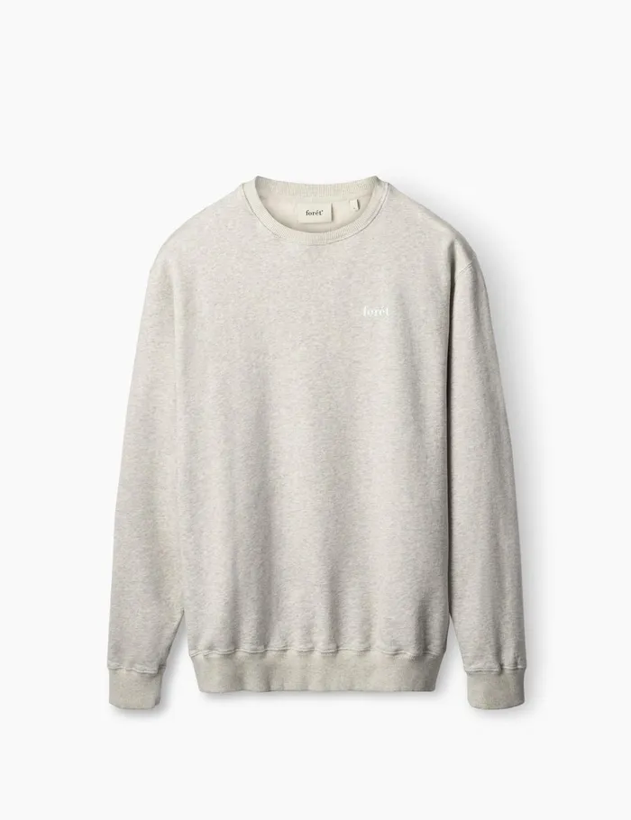 Fort Sweatshirts NOON SWEATSHIRT Snow Melange 8211 Men