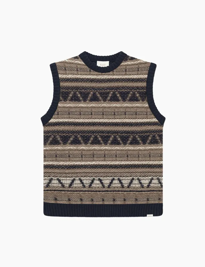 Fort Vests CONE JACQUARD VEST Navy 8211 Men