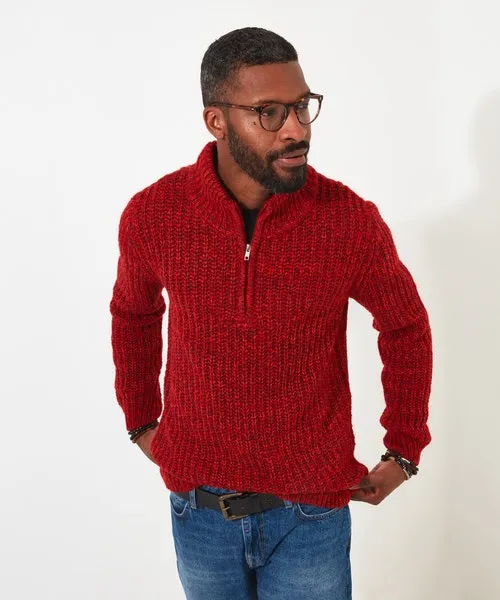 Gifts Apparel Joebrowns Shore Funnel Knit Dark GreenGreyMustard