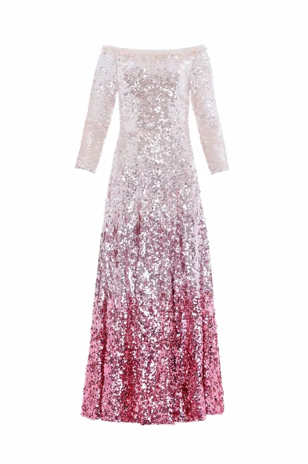 Hallie Ombre Ankle Gown Pink Women Needle and Thread Dresses