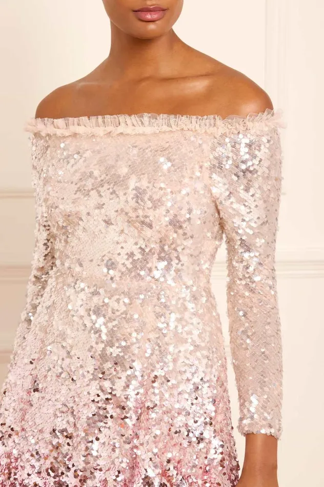Hallie Ombre Ankle Gown Pink Women Needle and Thread Dresses