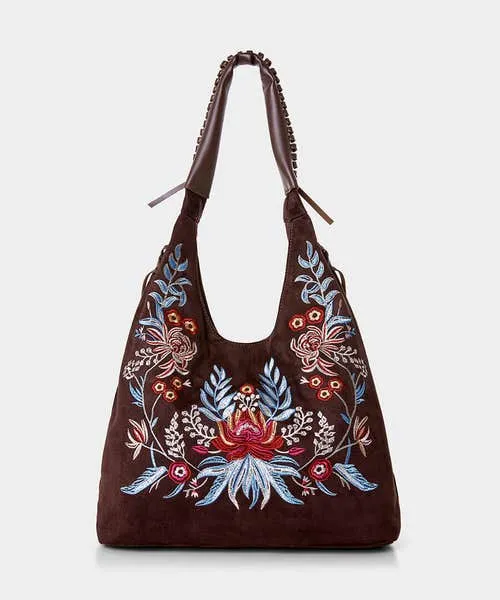 Handbags and Purses Stevie8217s Embroidered Boho Bag Brown Multi Joebrowns Apparel