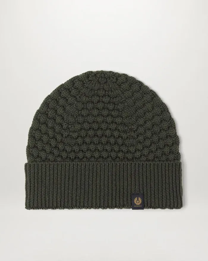 Hats MenWomen Belstaff Sternway Beanie Tile Green