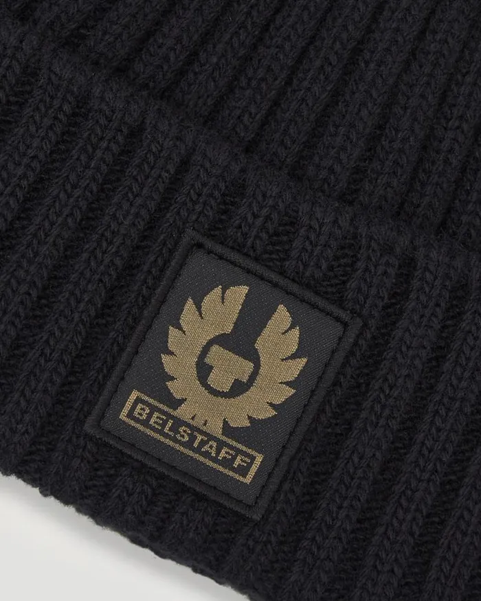 Hats MenWomen Belstaff Watch Beanie Hat Black Hats MenWomen Belstaff Watch Beanie Hat Black