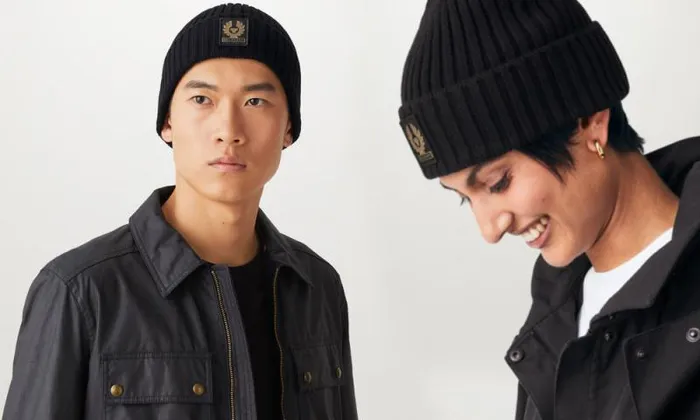 Hats MenWomen Belstaff Watch Beanie Hat Black Hats MenWomen Belstaff Watch Beanie Hat Black