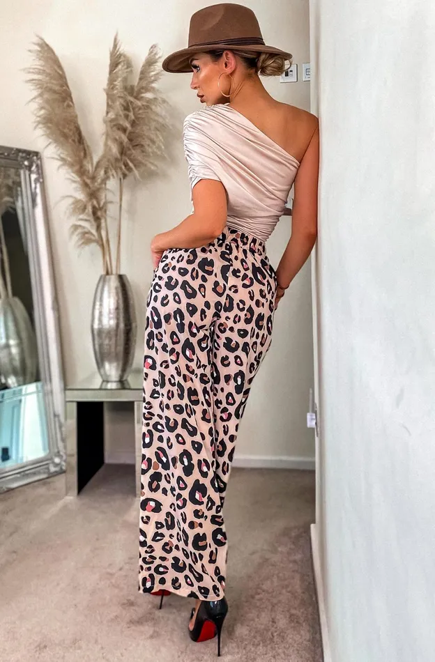 High Waisted Leopard Printed Trousers Women Missfiga Trousers