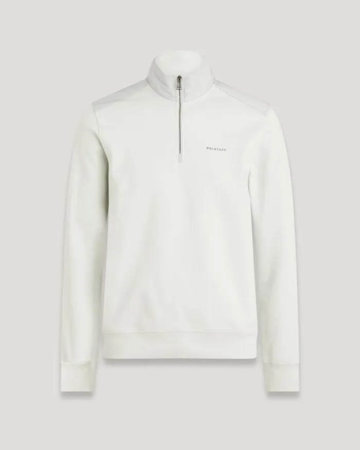 Hoodies and Sweatshirts Men Belstaff Alloy Quarter Zip Sweatshirt Mercury