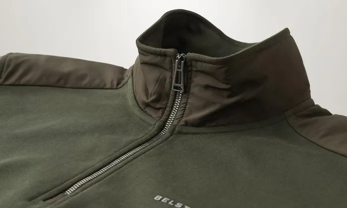 Hoodies and Sweatshirts Men Belstaff Alloy Quarter Zip Sweatshirt Tile Green Hoodies and Sweatshirts Men Belstaff Alloy Quarter Zip Sweatshirt Tile Green