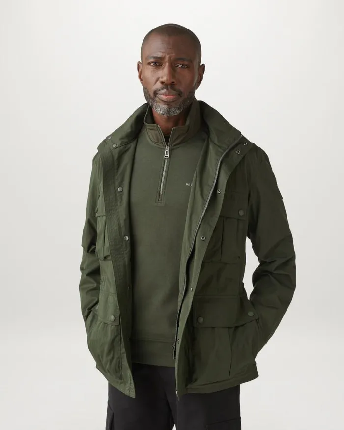 Hoodies and Sweatshirts Men Belstaff Alloy Quarter Zip Sweatshirt Tile Green Hoodies and Sweatshirts Men Belstaff Alloy Quarter Zip Sweatshirt Tile Green
