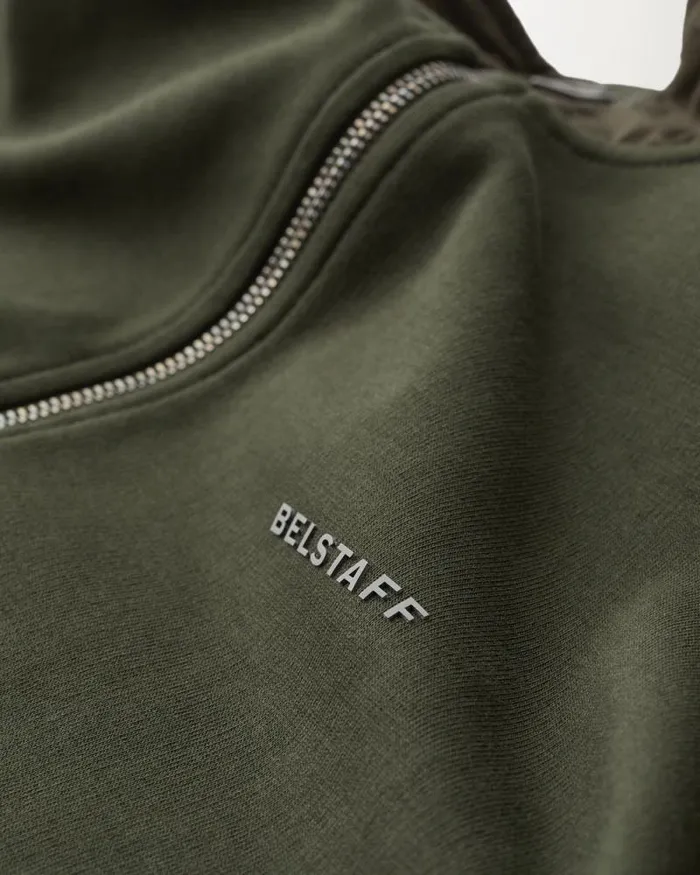 Hoodies and Sweatshirts Men Belstaff Alloy Quarter Zip Sweatshirt Tile Green Hoodies and Sweatshirts Men Belstaff Alloy Quarter Zip Sweatshirt Tile Green