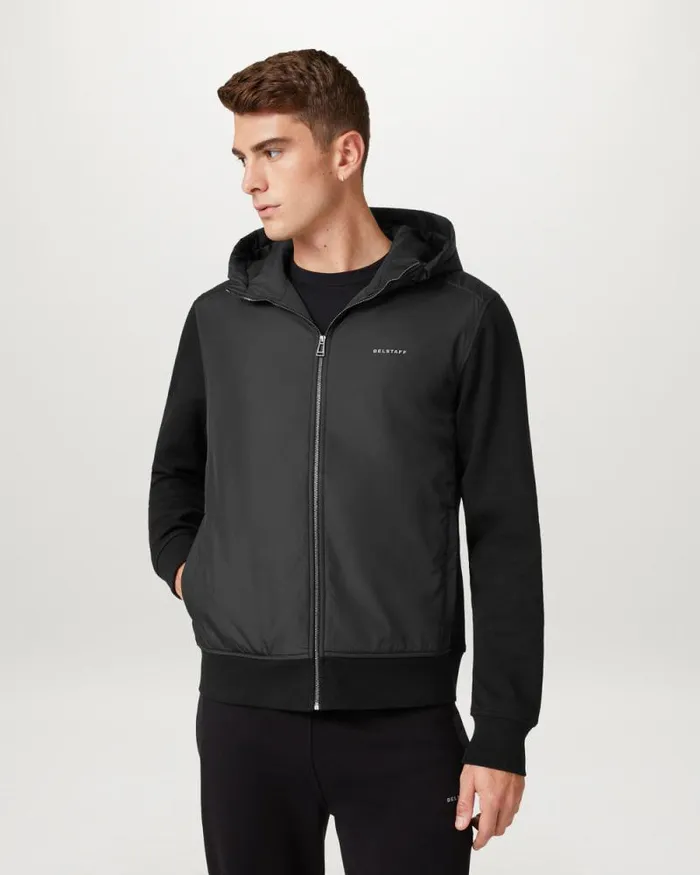 Hoodies and Sweatshirts Men Belstaff Alloy Zip Through Hoodie Black Hoodies and Sweatshirts Men Belstaff Alloy Zip Through Hoodie Black
