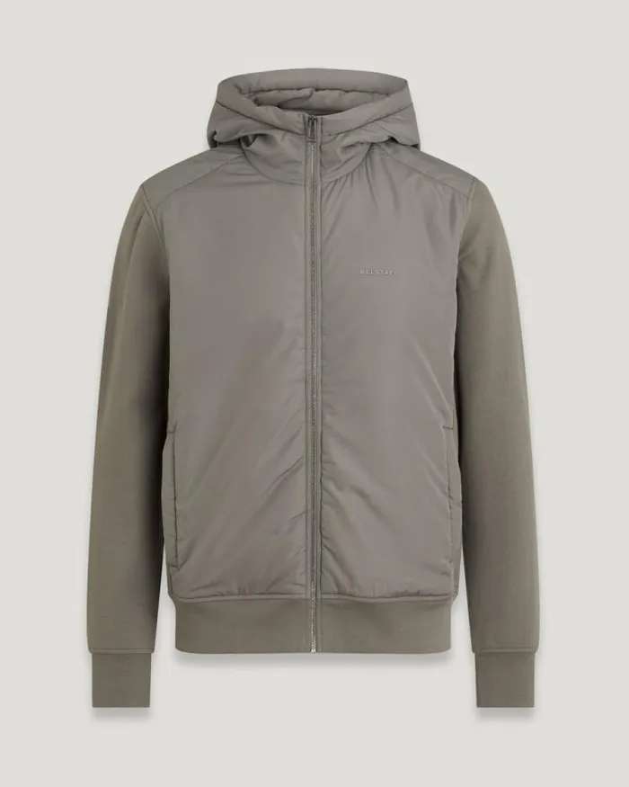 Hoodies and Sweatshirts Men Belstaff Alloy Zip Through Hoodie Gunmetal