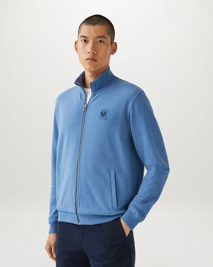 Hoodies and Sweatshirts Men Belstaff Belstaff Full Zip Sweatshirt Moonlight Blue Hoodies and Sweatshirts Men Belstaff Belstaff Full Zip Sweatshirt Moonlight Blue