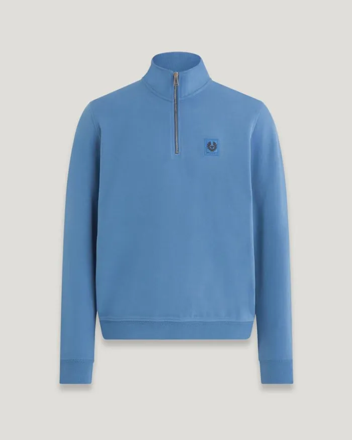 Hoodies and Sweatshirts Men Belstaff Belstaff Quarter Zip Sweatshirt Moonlight Blue