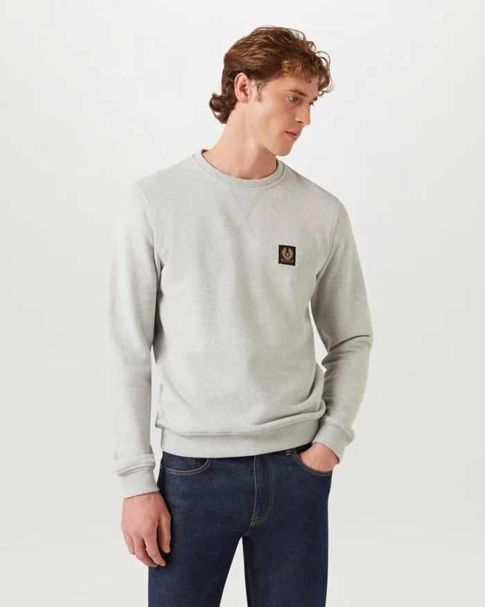 Hoodies and Sweatshirts Men Belstaff Belstaff Sweatshirt Old Silver Heather Hoodies and Sweatshirts Men Belstaff Belstaff Sweatshirt Old Silver Heather